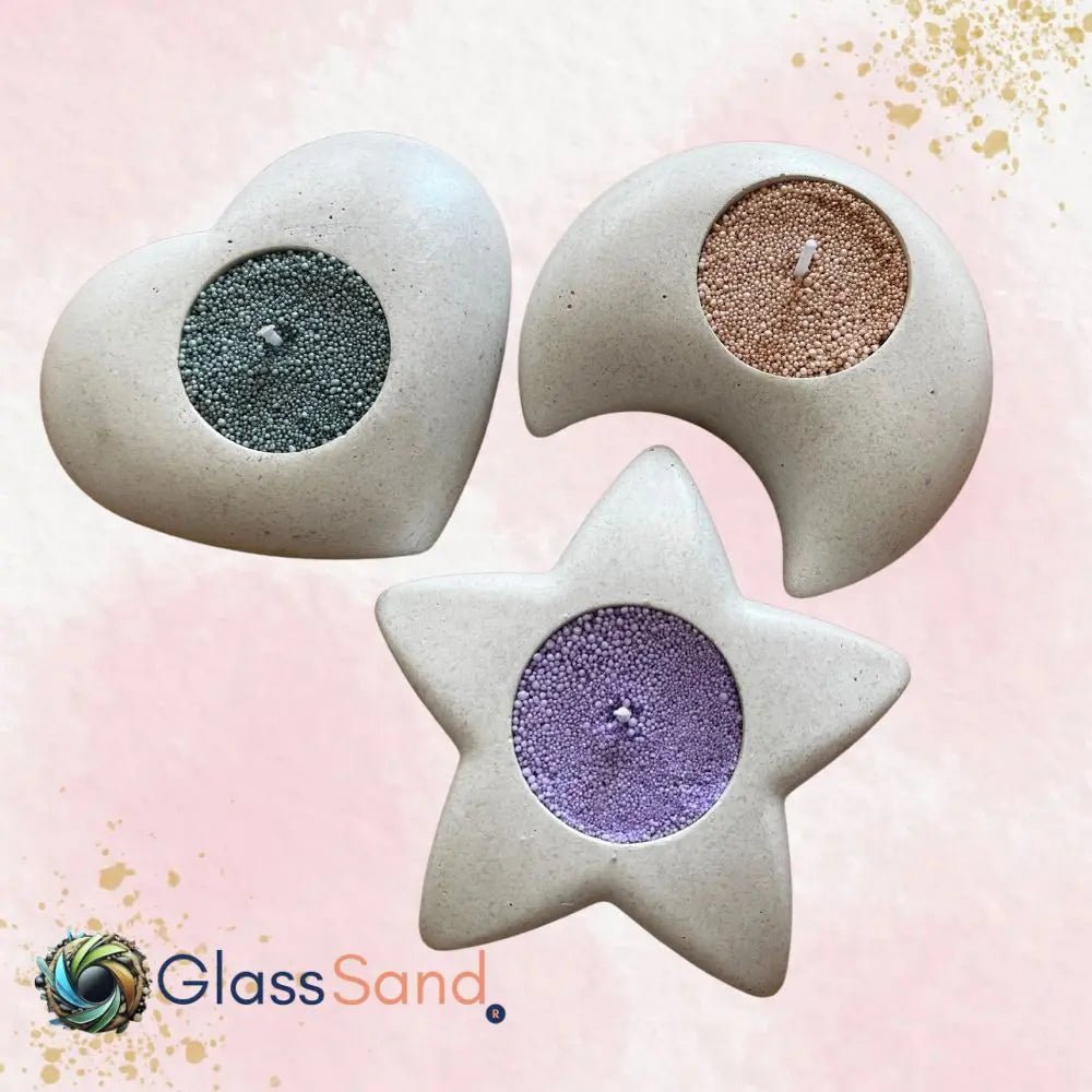 Set Velas decorativas - Glass Sand