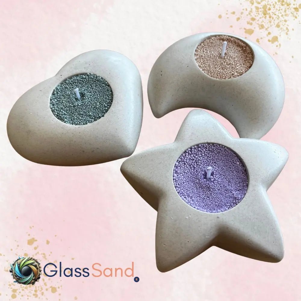 Set Velas decorativas - Glass Sand